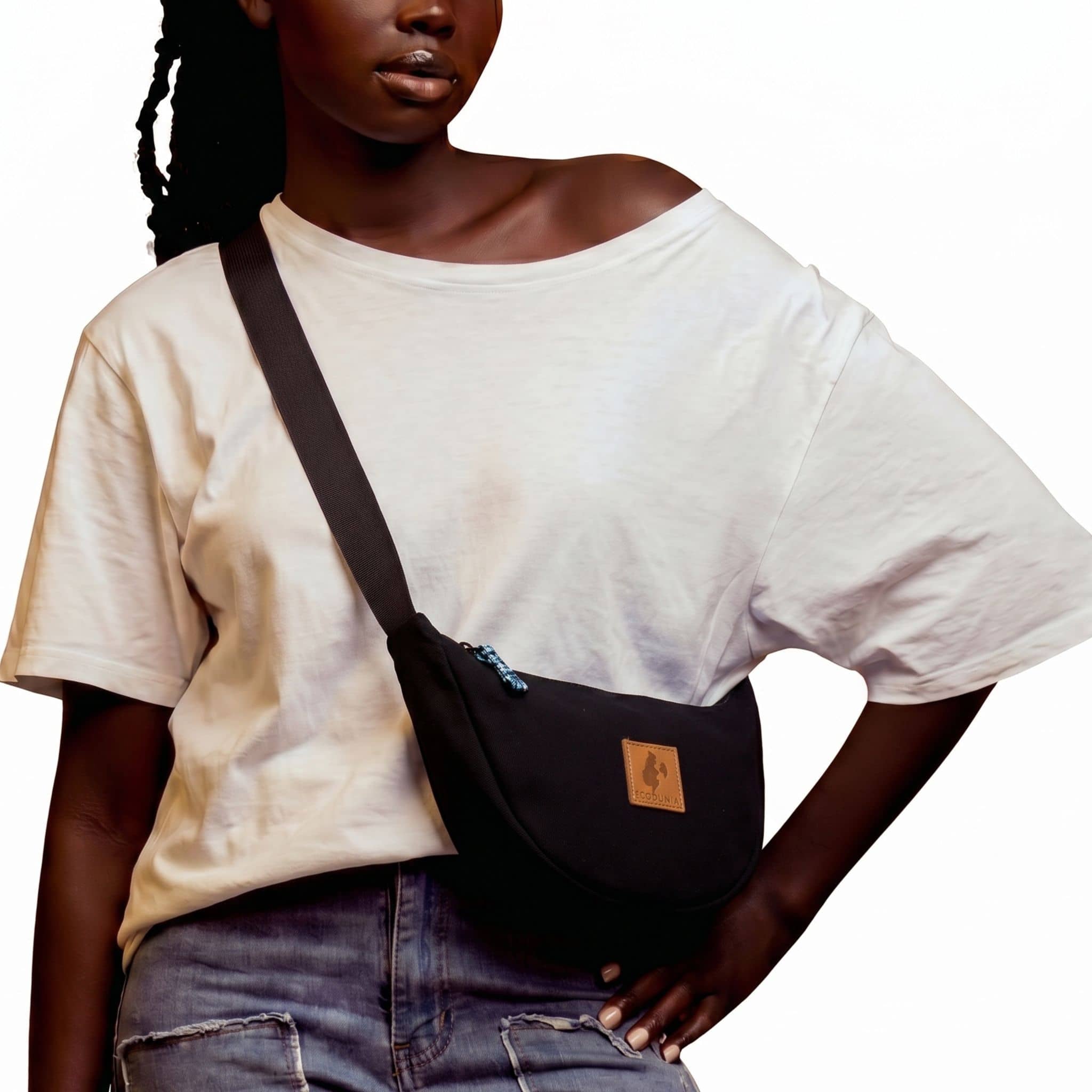Round Mini Shoulder Bags for Women - Canvas Bag Shoulder Bags La Vie Bien Round Mini Shoulder Bags for Women - Canvas Bag