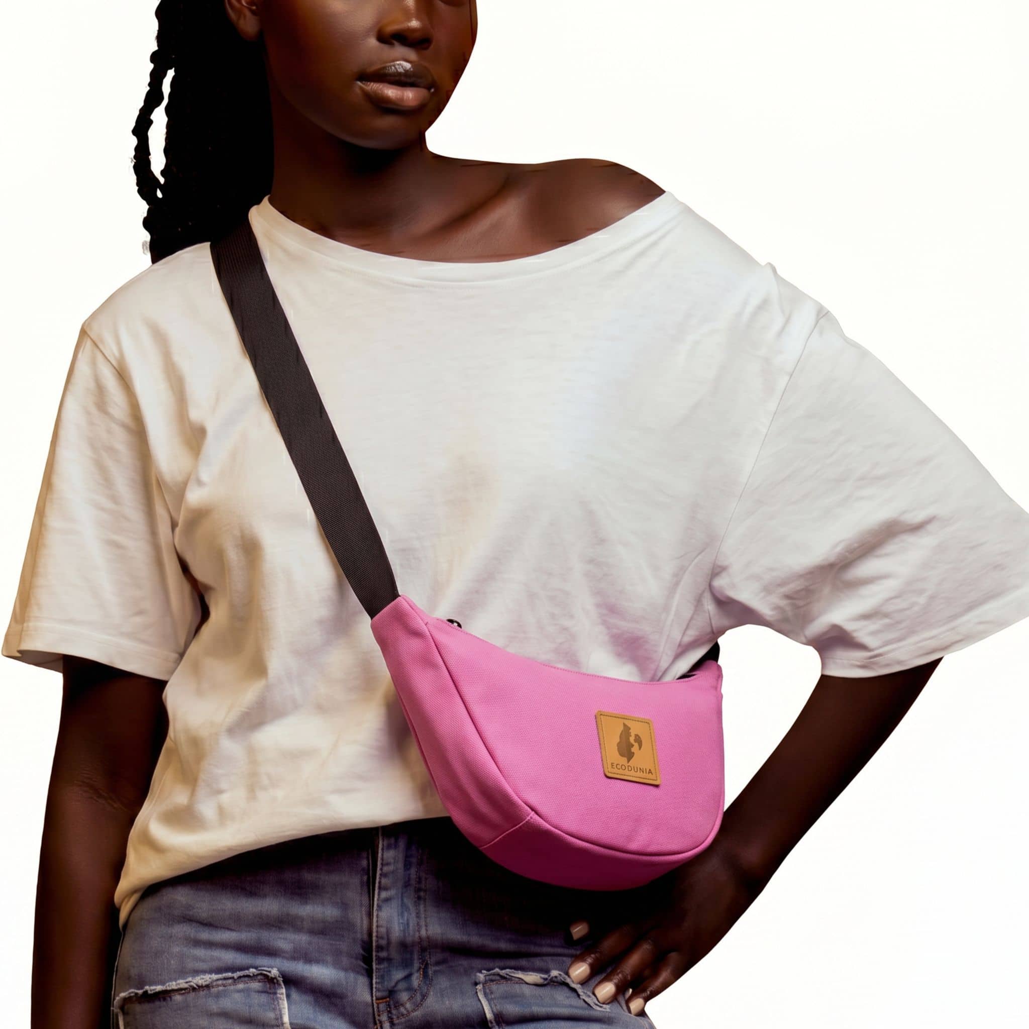 Round Mini Shoulder Bags for Women - Canvas Bag Shoulder Bags La Vie Bien Round Mini Shoulder Bags for Women - Canvas Bag