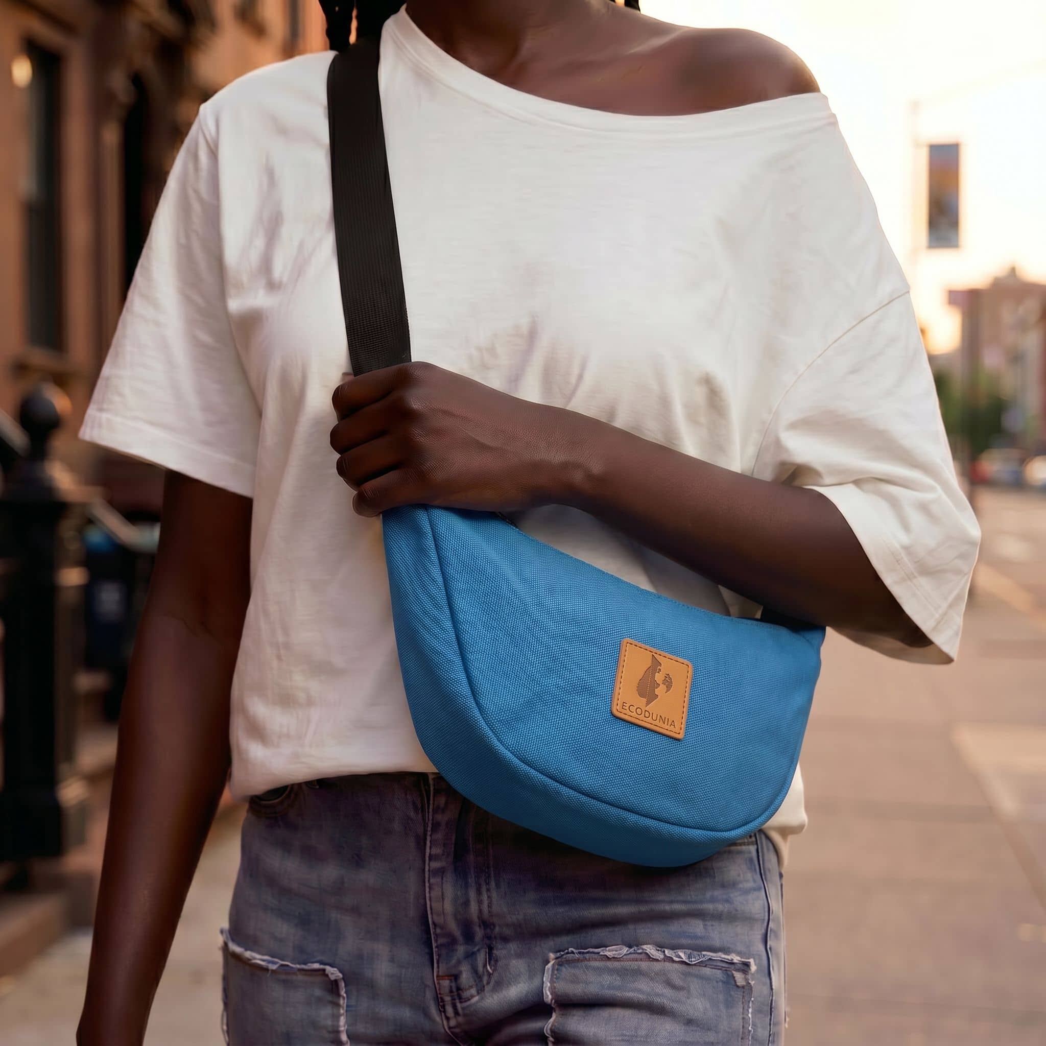 Round Mini Shoulder Bags for Women - Canvas Bag Shoulder Bags La Vie Bien Round Mini Shoulder Bags for Women - Canvas Bag