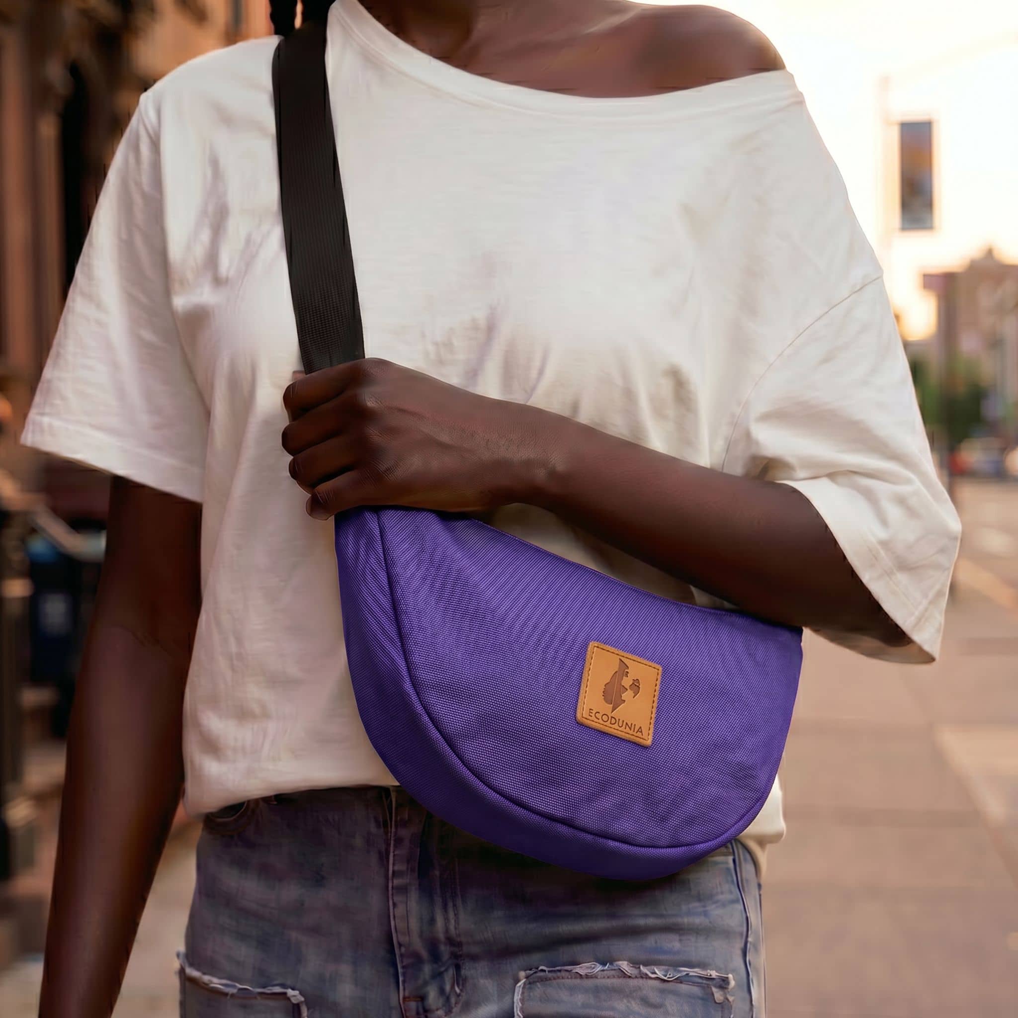 Round Mini Shoulder Bags for Women - Canvas Bag Shoulder Bags La Vie Bien Round Mini Shoulder Bags for Women - Canvas Bag