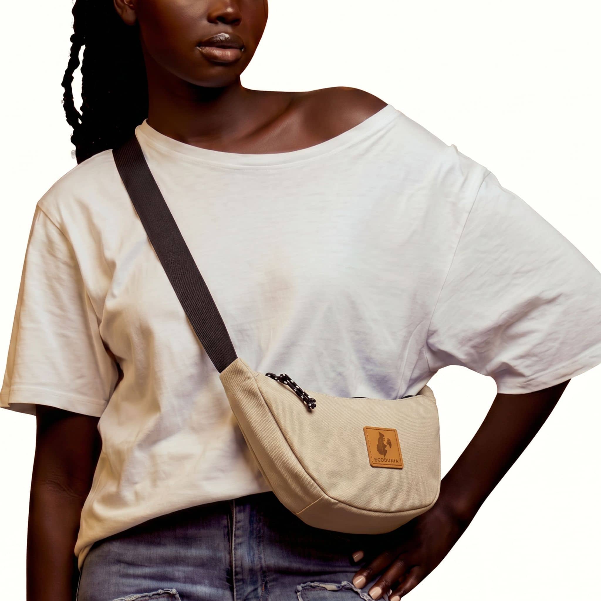 Round Mini Shoulder Bags for Women - Canvas Bag Shoulder Bags La Vie Bien Round Mini Shoulder Bags for Women - Canvas Bag