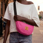 Round Mini Shoulder Bags for Women - Canvas Bag Shoulder Bags La Vie Bien Round Mini Shoulder Bags for Women - Canvas Bag
