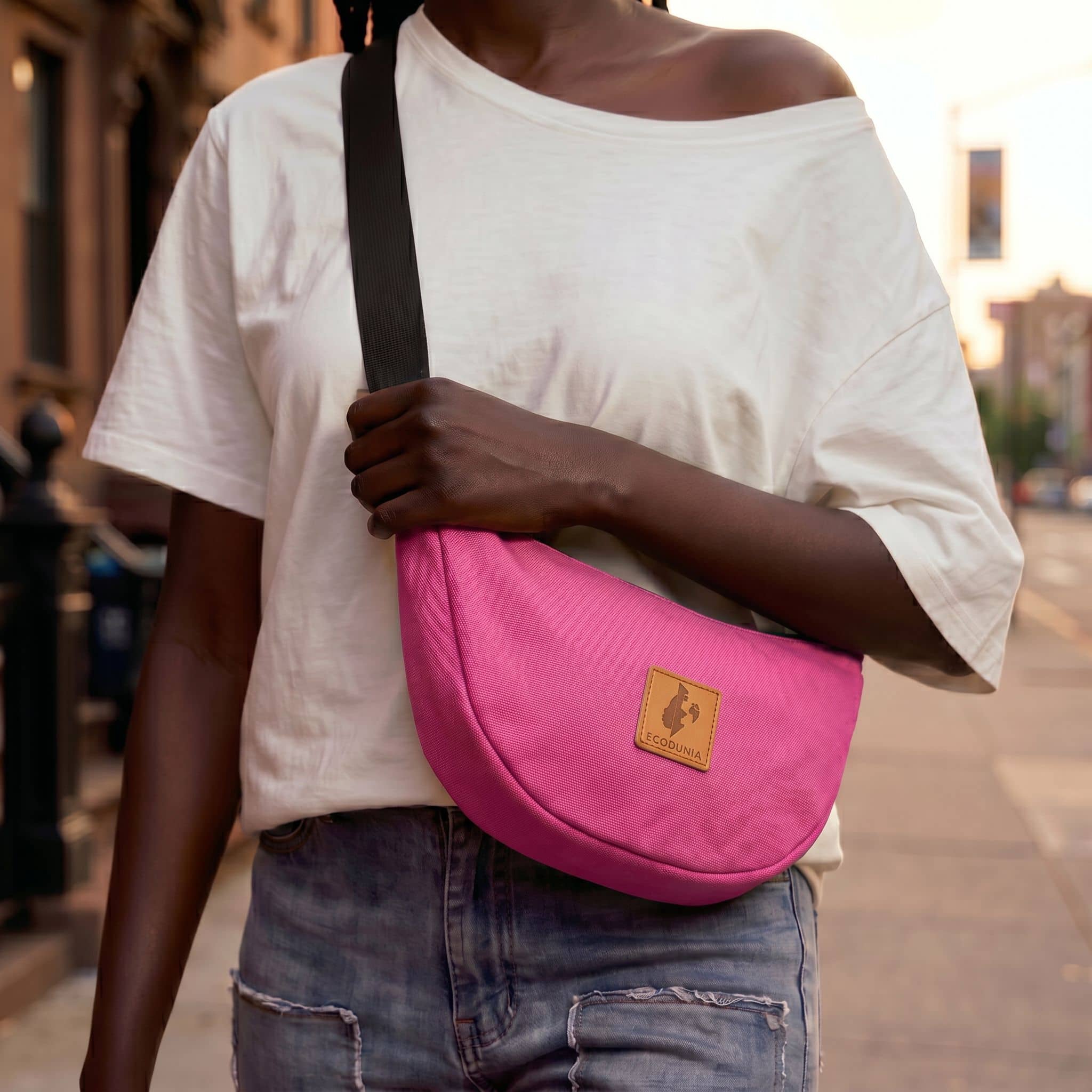Round Mini Shoulder Bags for Women - Canvas Bag Shoulder Bags La Vie Bien Round Mini Shoulder Bags for Women - Canvas Bag