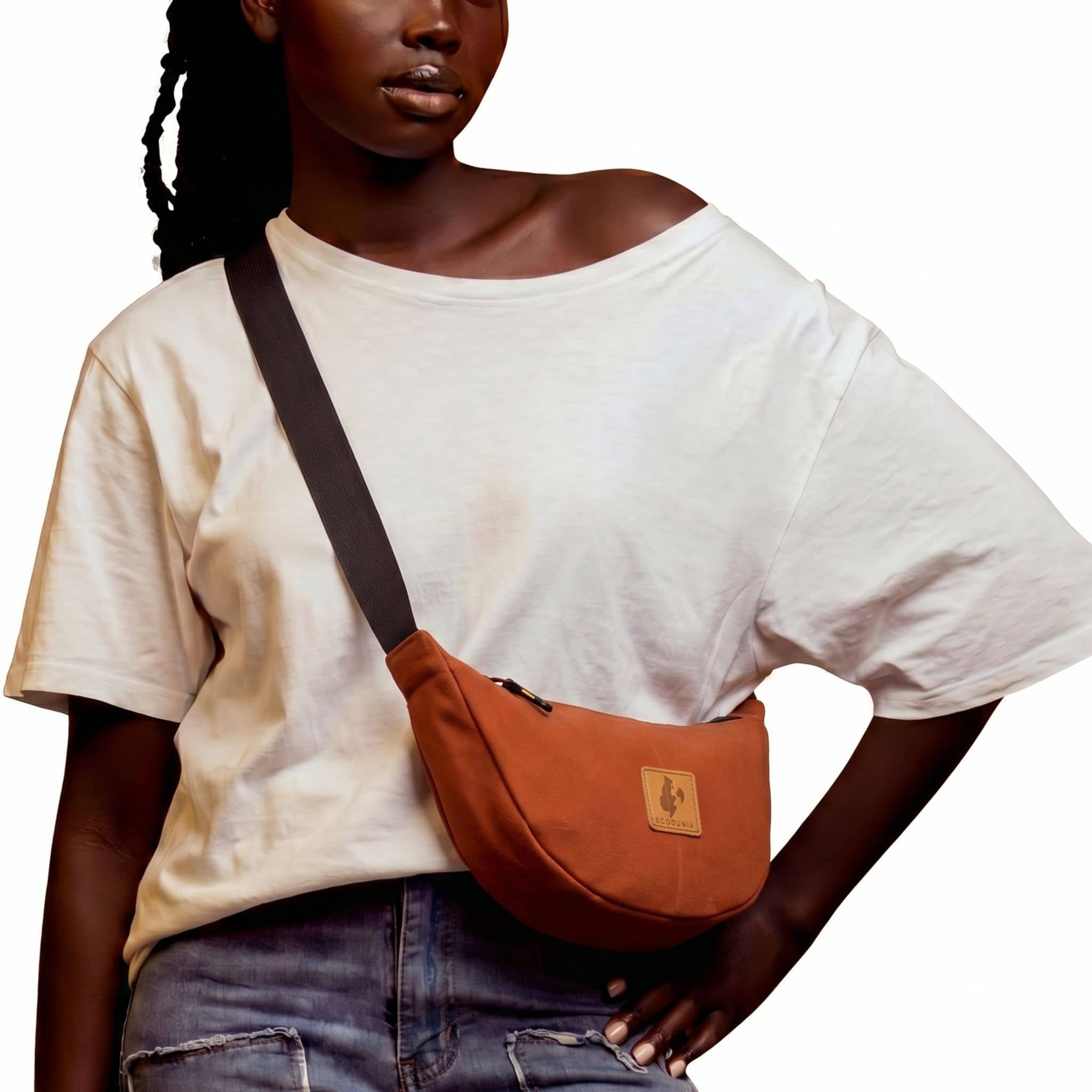Round Mini Shoulder Bags for Women - Canvas Bag Shoulder Bags La Vie Bien Round Mini Shoulder Bags for Women - Canvas Bag
