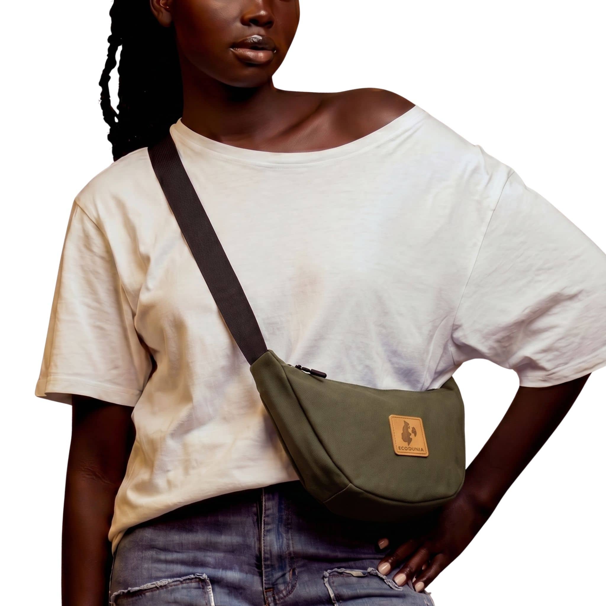 Round Mini Shoulder Bags for Women - Canvas Bag Shoulder Bags La Vie Bien Round Mini Shoulder Bags for Women - Canvas Bag