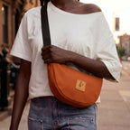 Round Mini Shoulder Bags for Women - Canvas Bag Shoulder Bags La Vie Bien Round Mini Shoulder Bags for Women - Canvas Bag