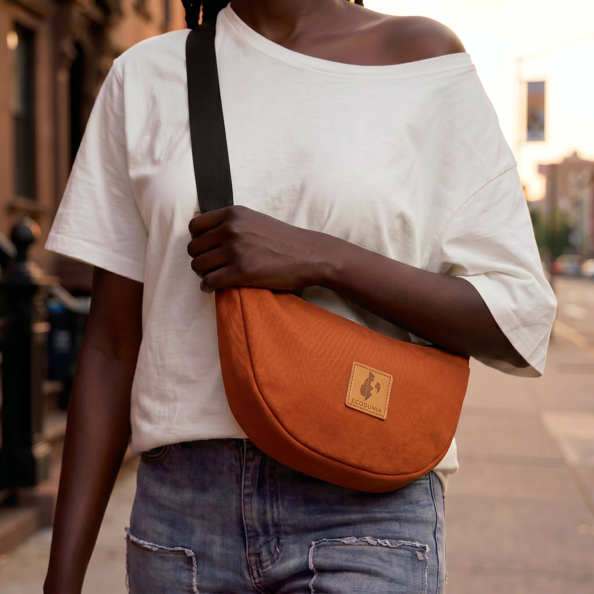 Round Mini Shoulder Bags for Women - Canvas Bag Shoulder Bags La Vie Bien Round Mini Shoulder Bags for Women - Canvas Bag