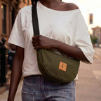 Round Mini Shoulder Bags for Women - Canvas Bag Shoulder Bags La Vie Bien Round Mini Shoulder Bags for Women - Canvas Bag
