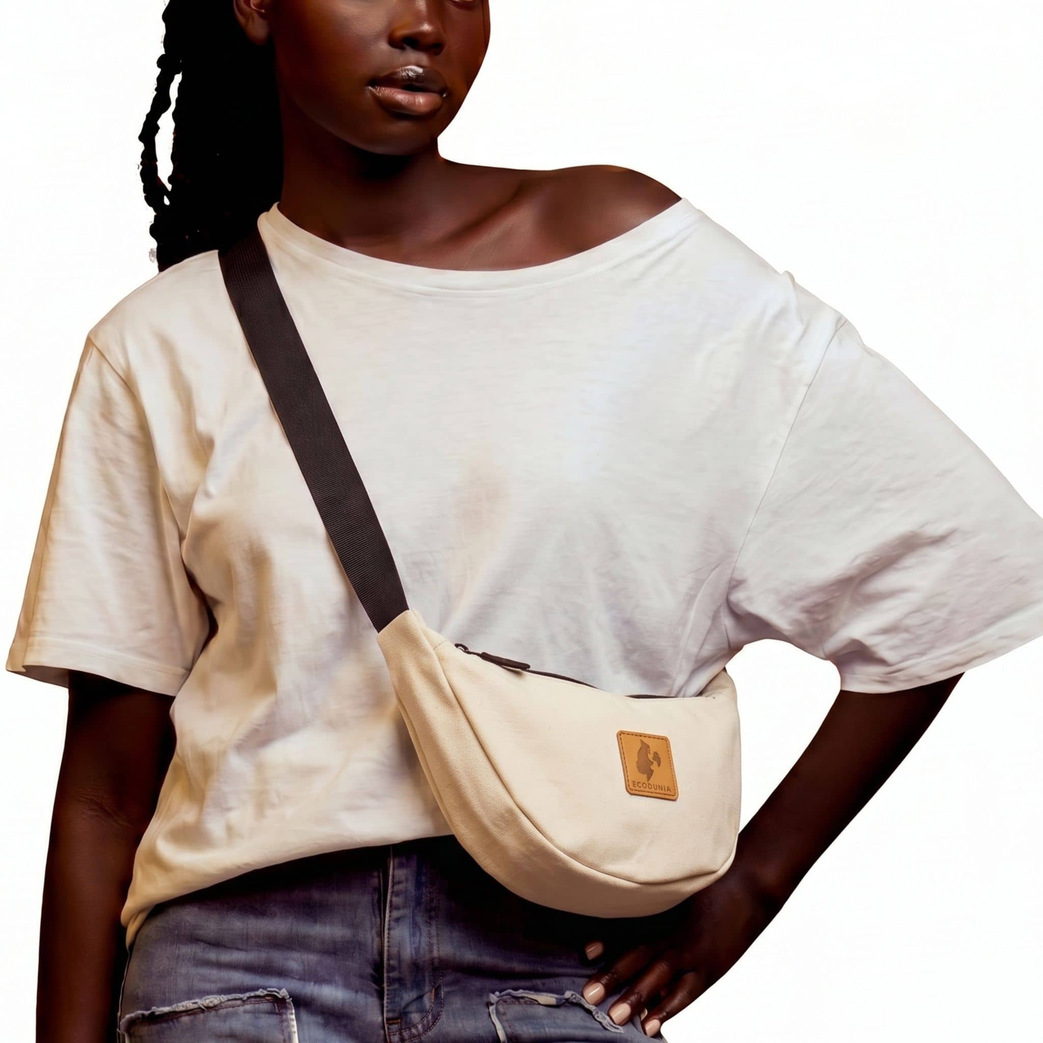 Round Mini Shoulder Bags for Women - Canvas Bag Shoulder Bags La Vie Bien Round Mini Shoulder Bags for Women - Canvas Bag