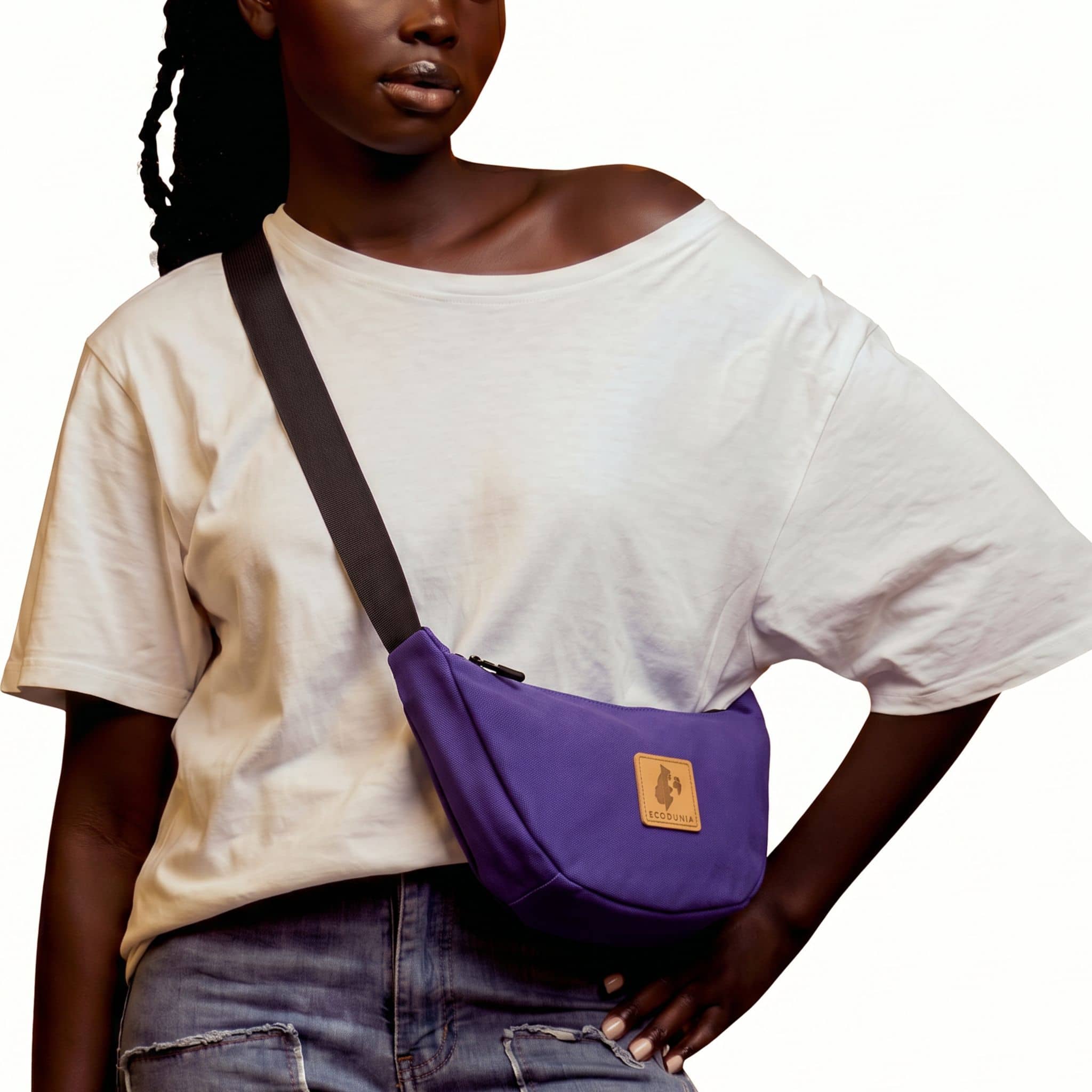 Round Mini Shoulder Bags for Women - Canvas Bag Shoulder Bags La Vie Bien Round Mini Shoulder Bags for Women - Canvas Bag