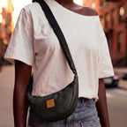 Round Mini Vegan Leather Shoulder Bag - Vegan Leather Purse Shoulder Bags La Vie Bien Round Mini Vegan Leather Shoulder Bag - Vegan Leather Purse