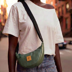 Round Mini Vegan Leather Shoulder Bag - Vegan Leather Purse Shoulder Bags La Vie Bien Round Mini Vegan Leather Shoulder Bag - Vegan Leather Purse