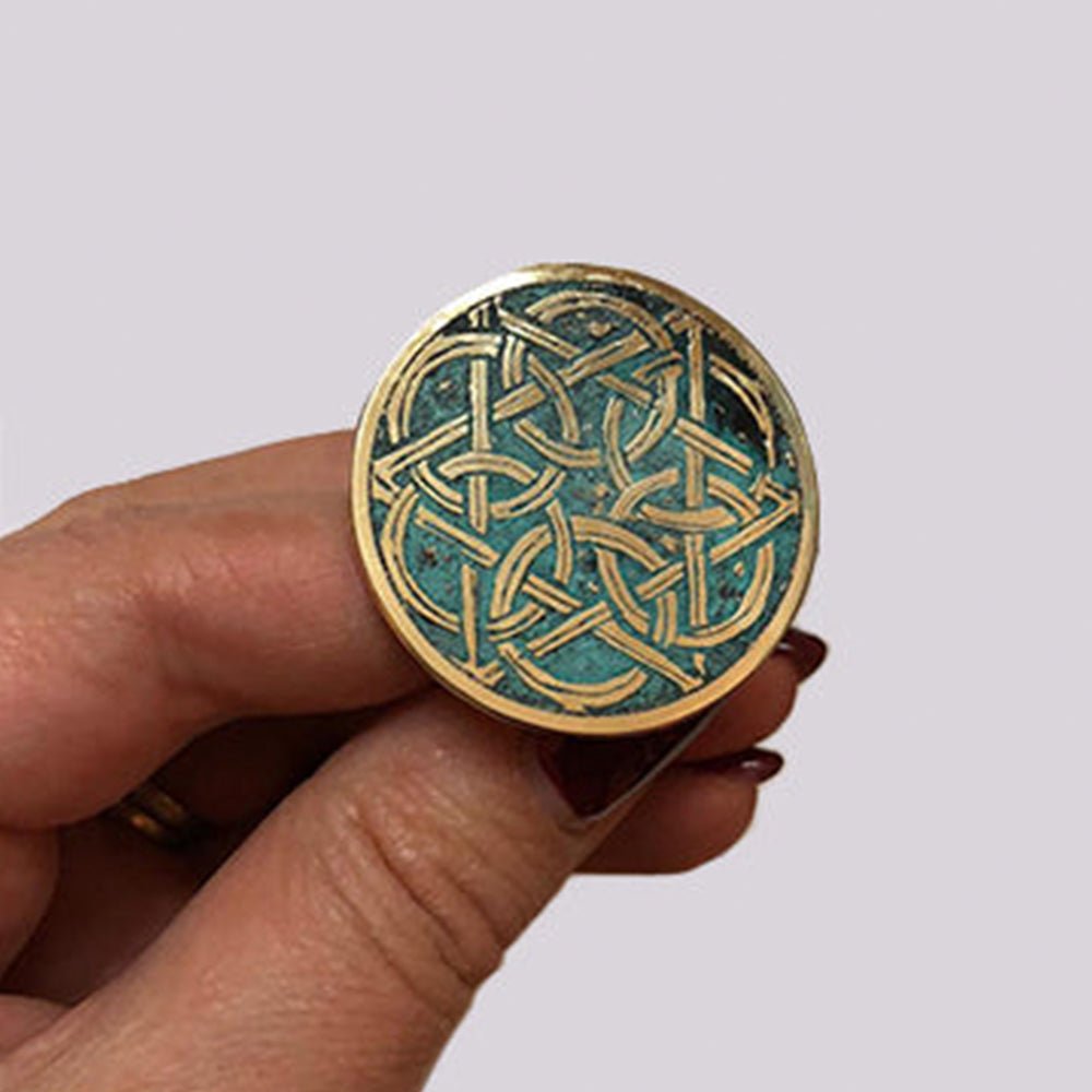 Round Ring with Patterns Brass Ring La Vie Bien Round Ring with Patterns
