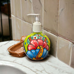 Round Talavera Soap Dispenser | Hand - Painted Ceramic Bottle Talavera Soap Dispenser La Vie Bien Round Talavera Soap Dispenser | Hand - Painted Ceramic Bottle
