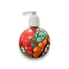 Round Talavera Soap Dispenser | Hand-Painted Ceramic Bottle Talavera Soap Dispenser La Vie Bien Round Talavera Soap Dispenser | Hand-Painted Ceramic Bottle