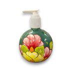 Round Talavera Soap Dispenser | Hand-Painted Ceramic Bottle Talavera Soap Dispenser La Vie Bien Round Talavera Soap Dispenser | Hand-Painted Ceramic Bottle