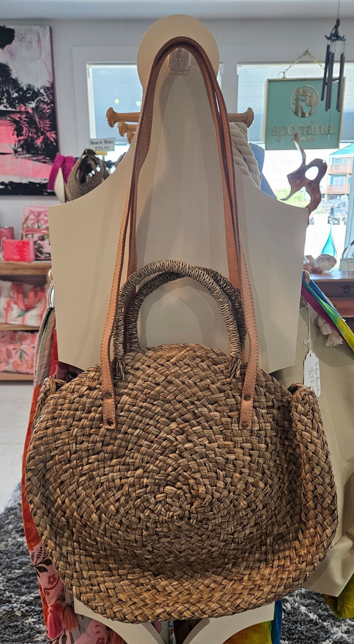 Round Woven Straw Tote Bag | Natural Beach Purse | 3 Colors Purses & Bags La Vie Bien Round Woven Straw Tote Bag | Natural Beach Purse | 3 Colors