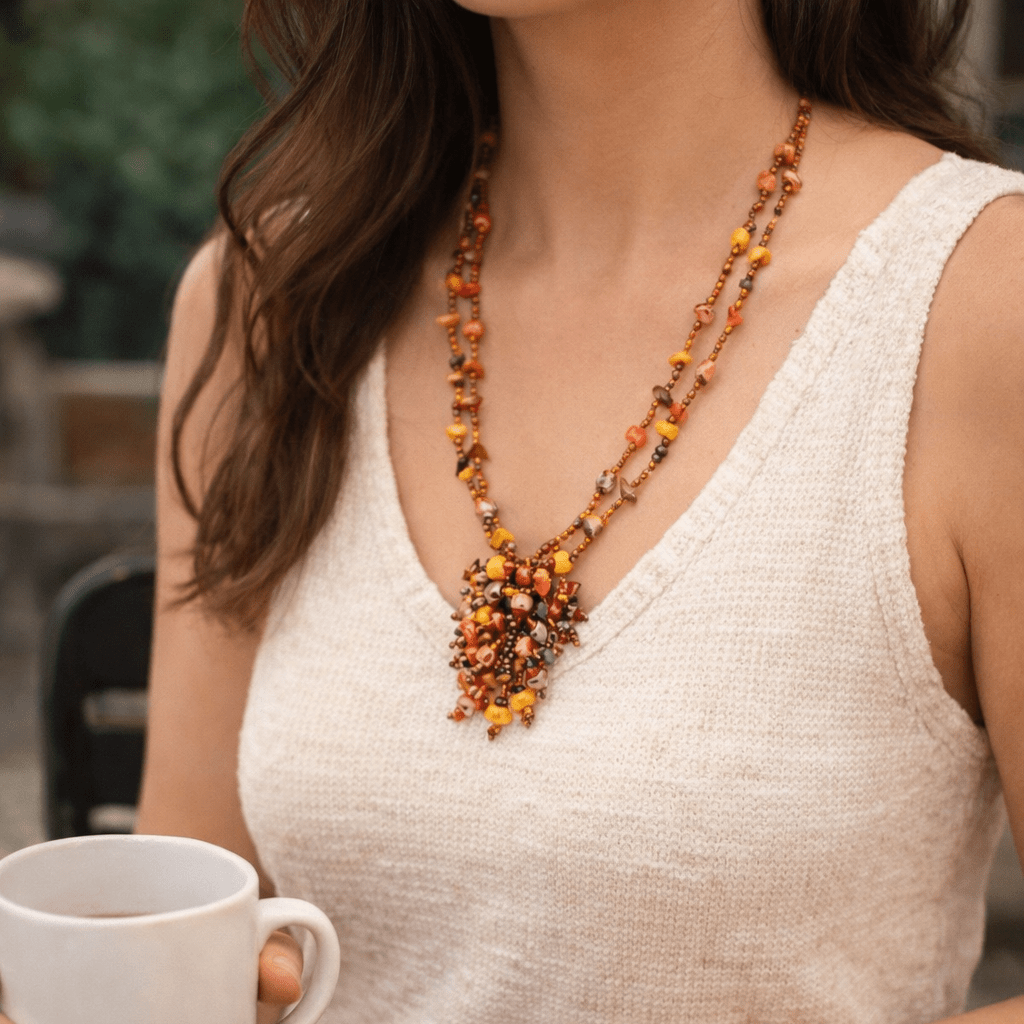 Roxana Beaded Necklace - Guatemala Jewelry La Vie Bien Roxana Beaded Necklace - Guatemala