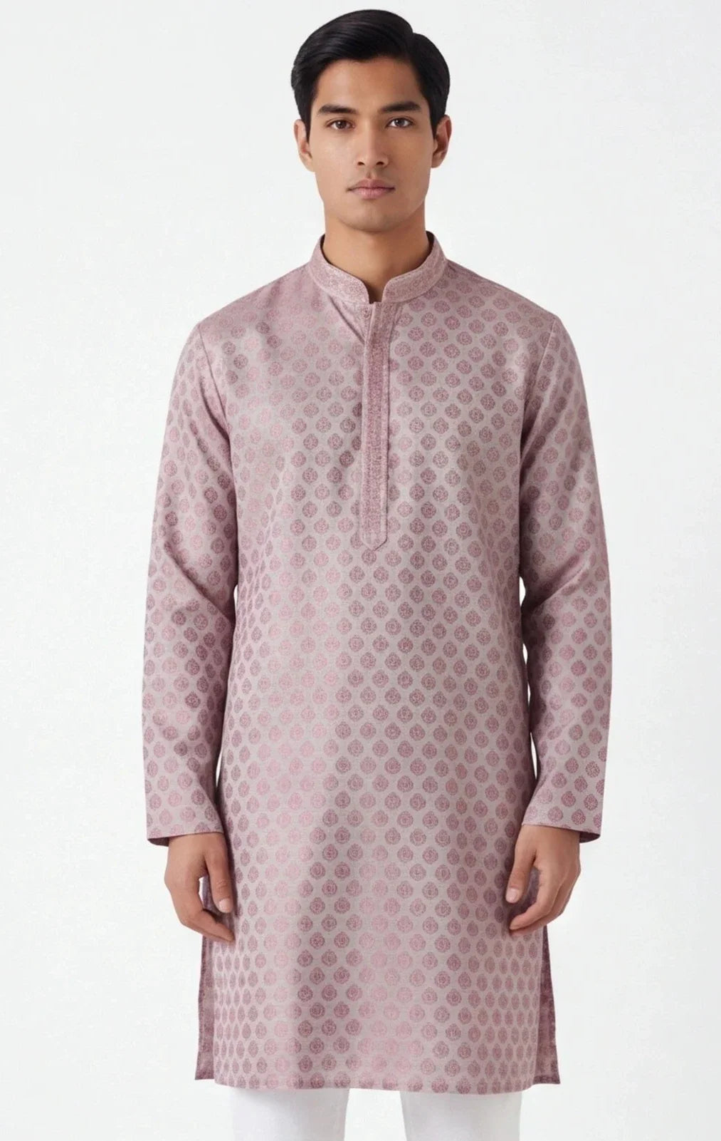 2092 - Silk kurta with white pant