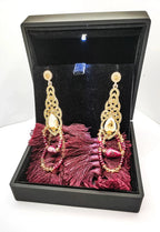 Ruby and Amber Swarovski Crystals