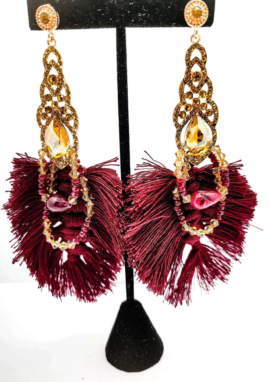 Ruby and Amber Swarovski Crystals