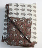 Ruby Cotton Block Print Quilted Coverlet by White Cliff Studio