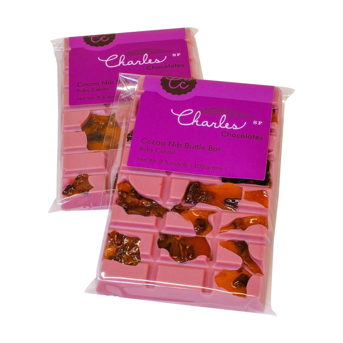 Ruby Garnet Chocolate Cocoa Nib Brittle Bar Bars La Vie Bien Ruby Garnet Chocolate Cocoa Nib Brittle Bar