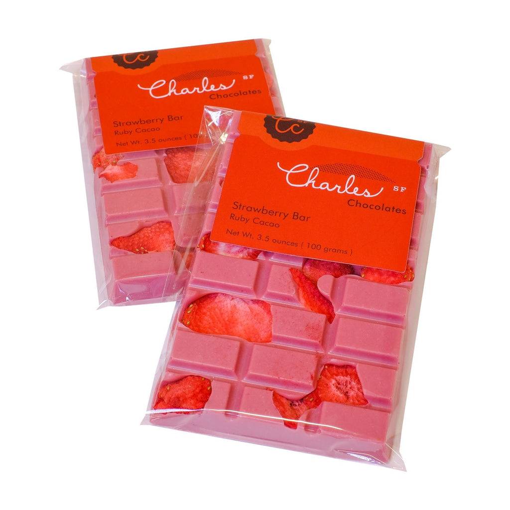 Ruby Garnet Chocolate Strawberry Bar Bars La Vie Bien Ruby Garnet Chocolate Strawberry Bar