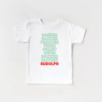 Rudolf Reindeer list Toddler and Youth Christmas shirt by Benny and Ray Apparel