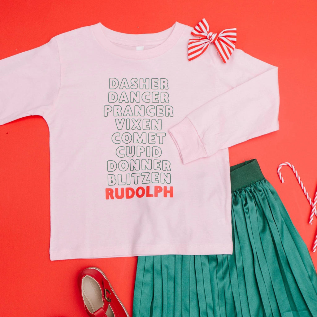 Rudolf Reindeer list Toddler and Youth Christmas shirt by Benny and Ray Apparel