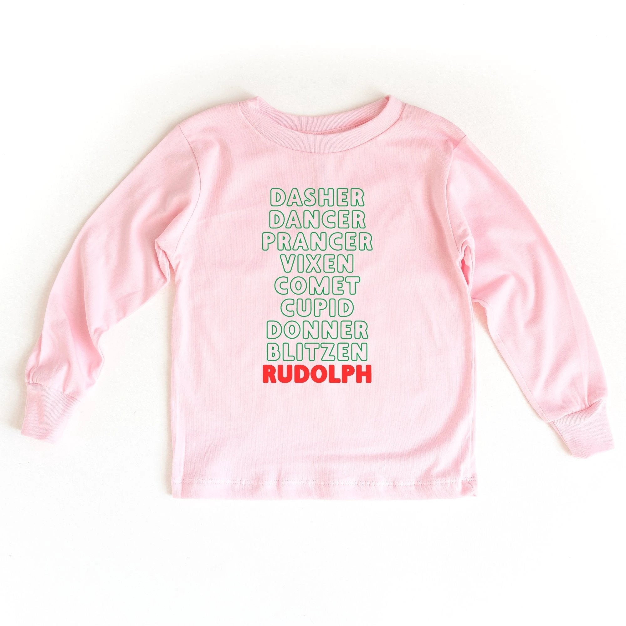 Rudolf Reindeer list Toddler and Youth Christmas shirt by Benny and Ray Apparel