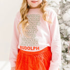 Rudolf Reindeer list Toddler and Youth Christmas shirt by Benny and Ray Apparel