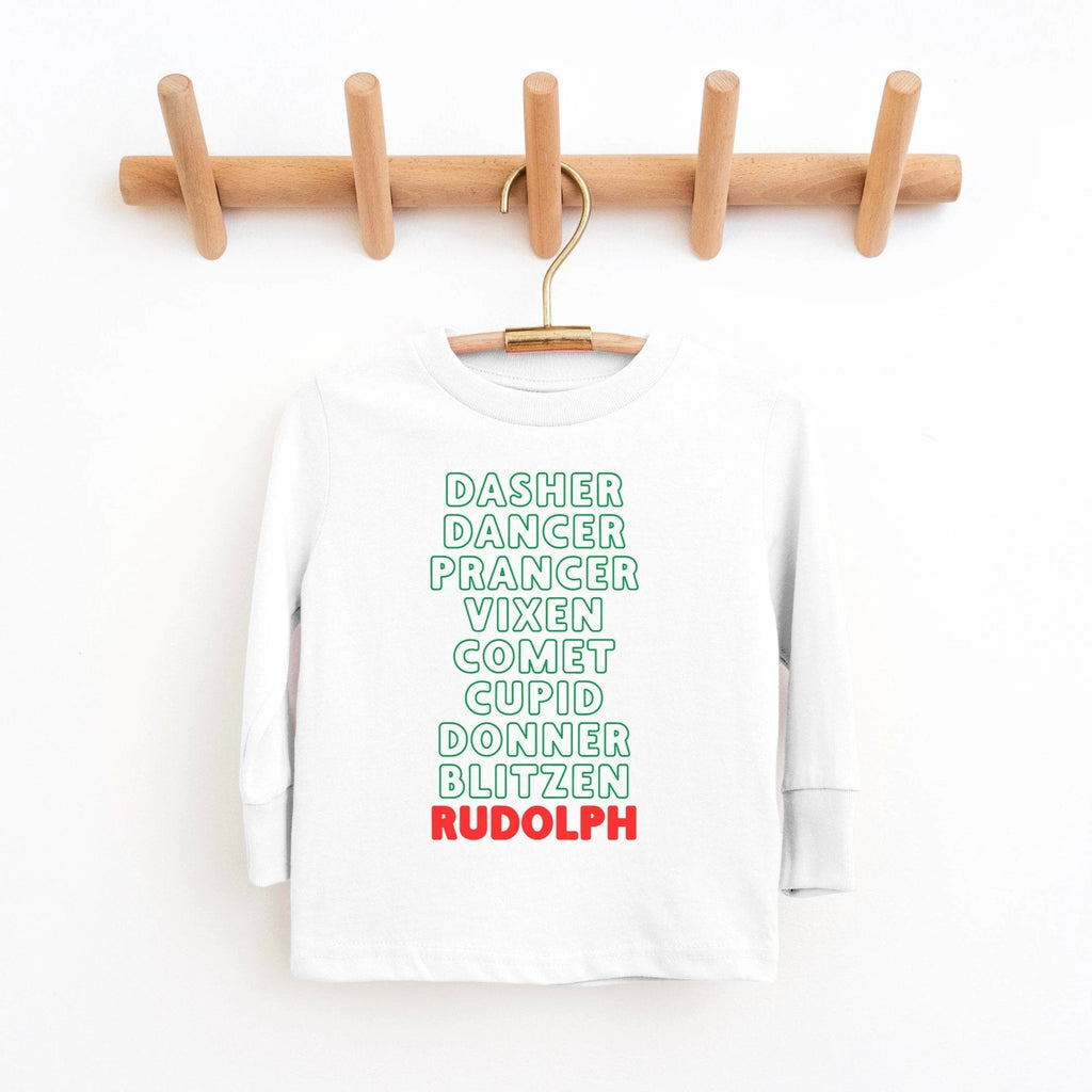 Rudolf Reindeer list Toddler and Youth Christmas shirt by Benny and Ray Apparel