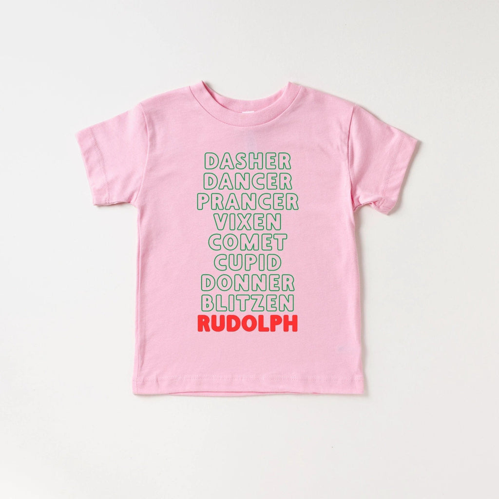 Rudolf Reindeer list Toddler and Youth Christmas shirt by Benny and Ray Apparel