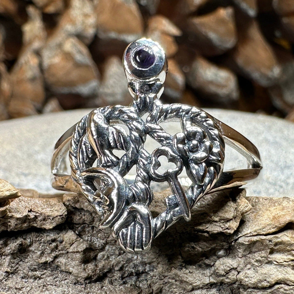 Rue Italian Cimaruta Ring in Sterling Silver Ring La Vie Bien Rue Italian Cimaruta Ring in Sterling Silver