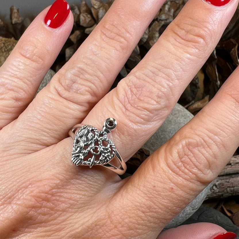 Rue Italian Cimaruta Ring in Sterling Silver Ring La Vie Bien Rue Italian Cimaruta Ring in Sterling Silver