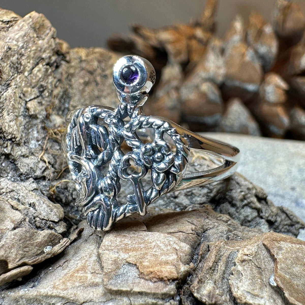 Rue Italian Cimaruta Ring in Sterling Silver Ring La Vie Bien Rue Italian Cimaruta Ring in Sterling Silver