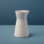 Rugueux Stoneware Carafe Pitcher in Pearl by White Cliff Studio