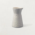 Rugueux Stoneware Carafe Pitcher in Pearl by White Cliff Studio