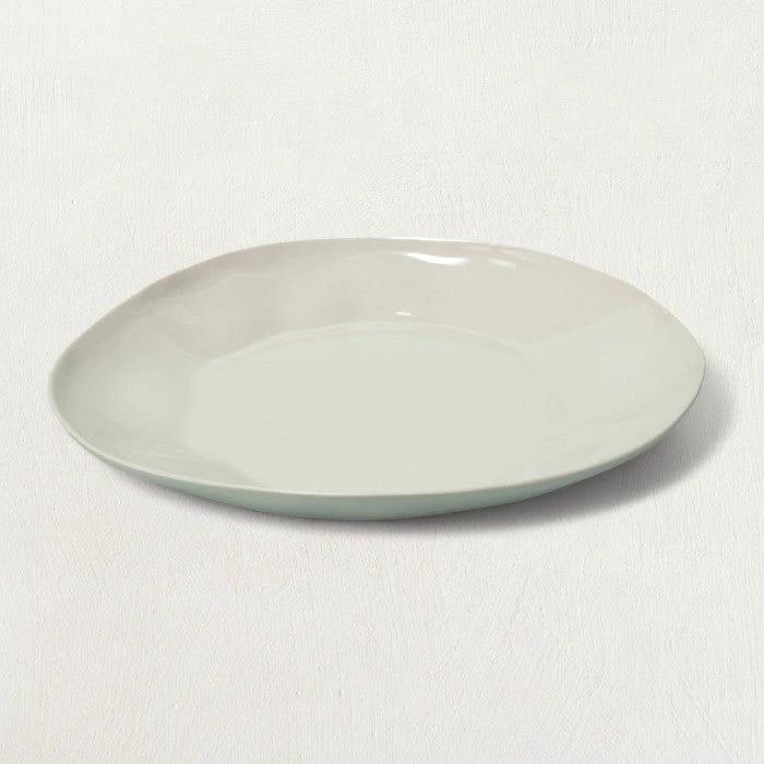 Rugueux Stoneware Dinner Plate, Pearl by White Cliff Studio