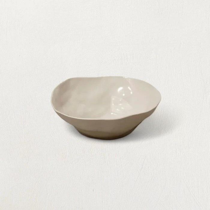 Rugueux Stoneware Side Bowl, Pearl by White Cliff Studio