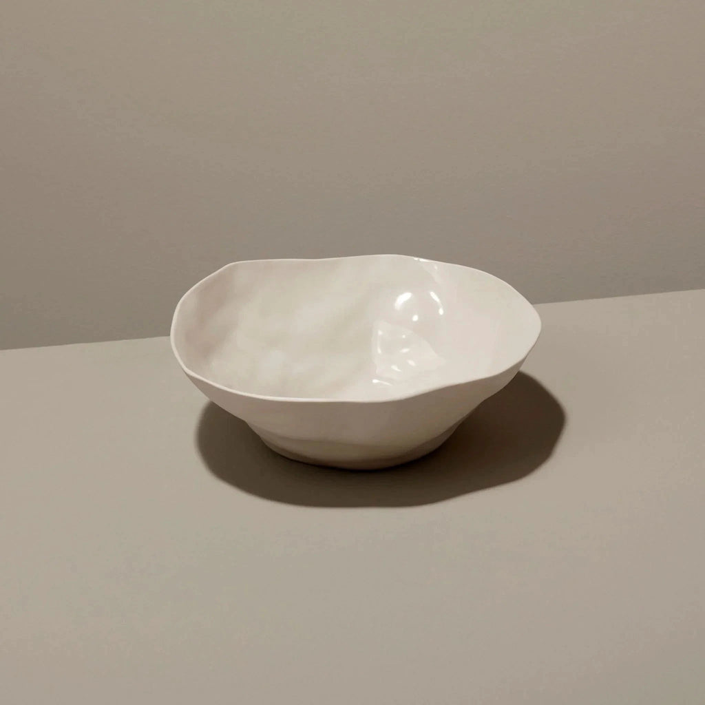 Rugueux Stoneware Side Bowl, Pearl by White Cliff Studio