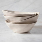 Rugueux Stoneware Side Bowl, Pearl by White Cliff Studio