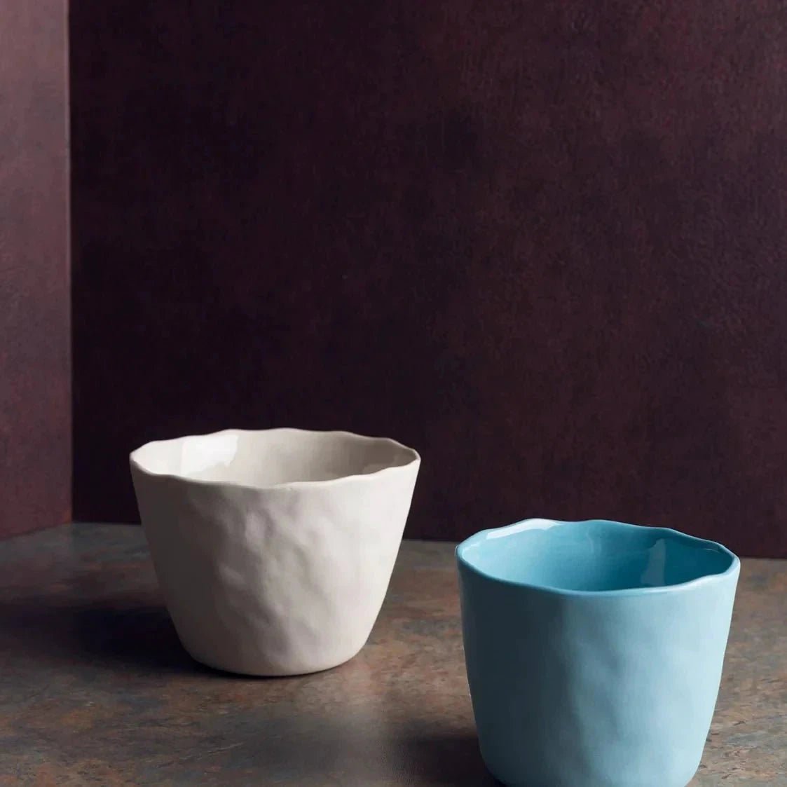 Rugueux Stoneware Tumbler, White by White Cliff Studio