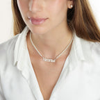 Russian Full Pearls Name Necklace La Vie Bien Russian Full Pearls Name Necklace