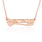 Russian Name Necklace With Heart And Underline La Vie Bien Russian Name Necklace With Heart And Underline