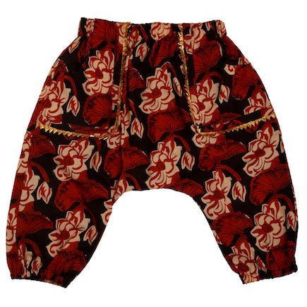 Rust Floral Harem Pants