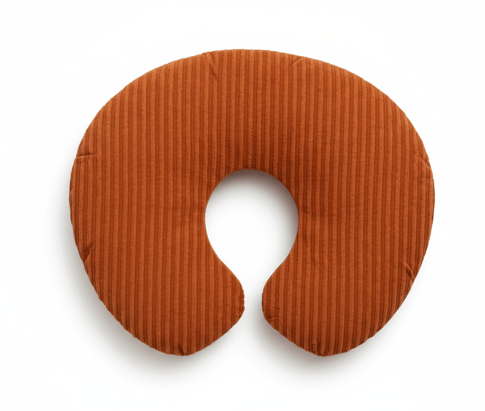 Rust Ribbed Nursing Pillow Cover La Vie Bien Rust Ribbed Nursing Pillow Cover