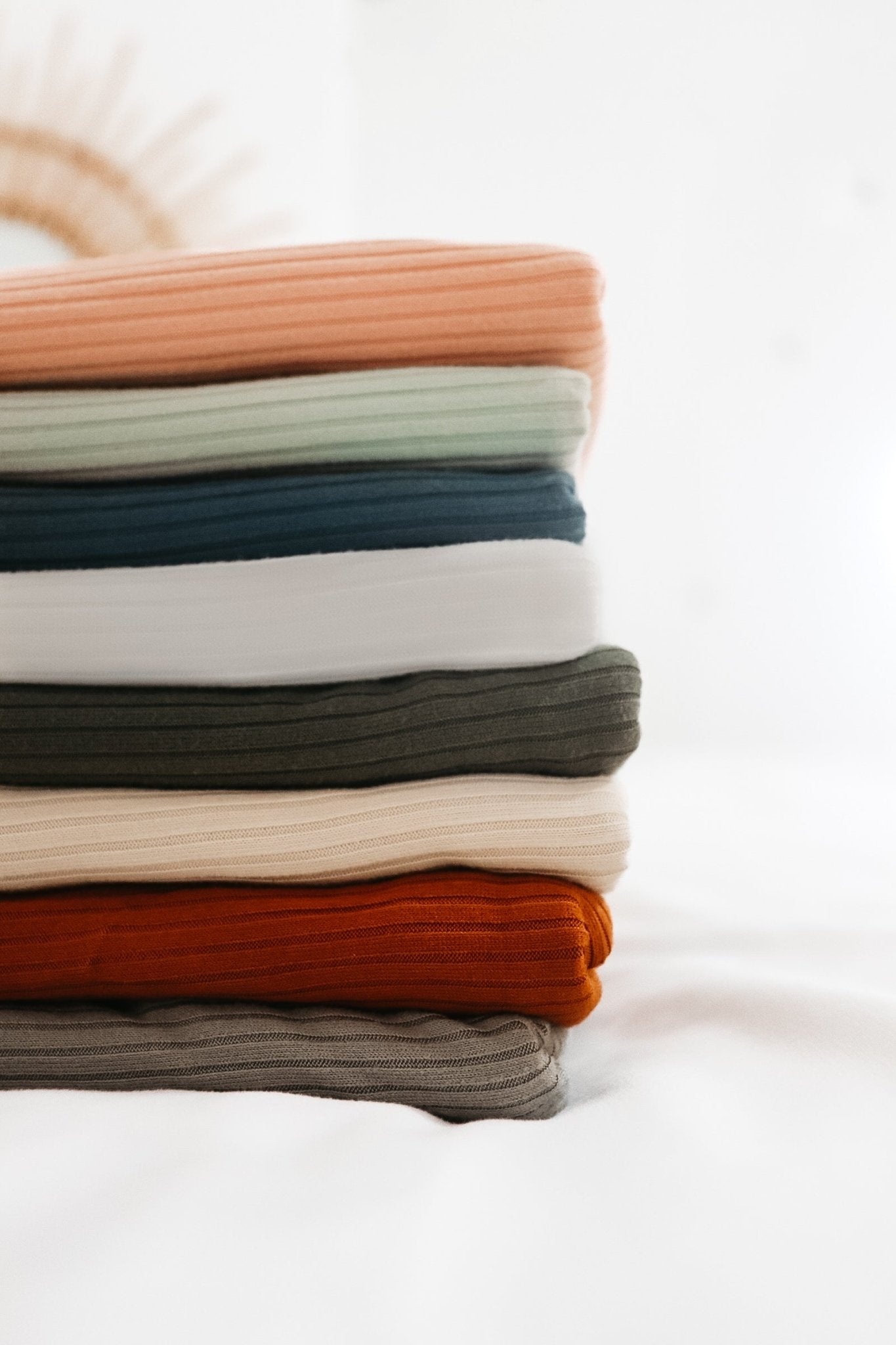 Rust Ribbed Stretch Swaddle