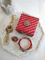 Combo of Bangle with Rose Booties, Satka & Ring in Gift Box (Assorted)